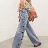 Alchemy Applique Relaxed Flare Sea Foam Online