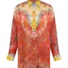 Alchemy Relaxed Satin Shirt Ruby Tie Dye Online
