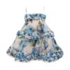 Alchemy Ruffle Mini Klänning Blue Poppy Online