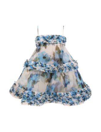 Alchemy Ruffle Mini Klänning Blue Poppy Online