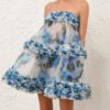 Alchemy Ruffle Mini Klänning Blue Poppy Online