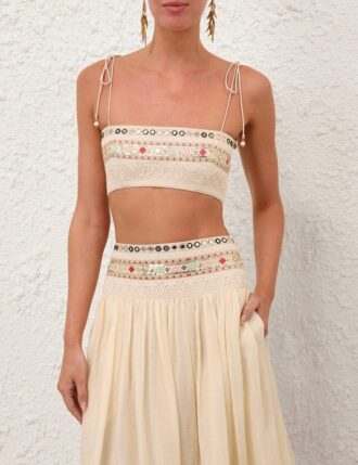 Aster Embellished Bodice Cream Online