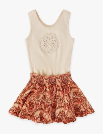 Aster Kids Bubble Hem Kjolar Pink Paisley Floral Online