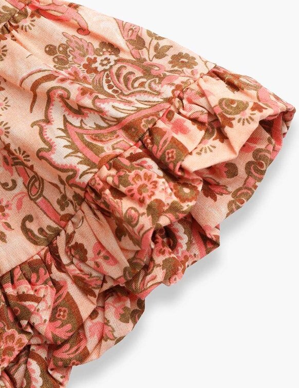 Aster Kids Bubble Hem Kjolar Pink Paisley Floral Online Aster Kids Bubble Hem Kjolar Pink Paisley Floral Online