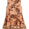 Aster Kids Contrast Hem Klänning Peach Jacobean Online