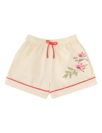 Aster Kids Embroidery Shorts Ivory Online