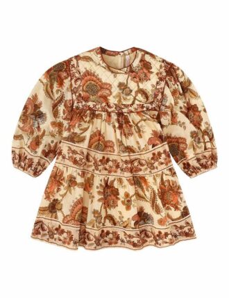 Aster Kids Quilted Klänning Cream Jacobean Online