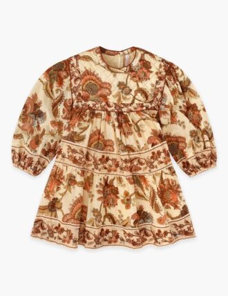 Aster Kids Quilted Klänning Cream Jacobean Online