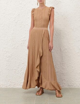 Aster Metallic Pointelle-kjol i metalliskt guld online