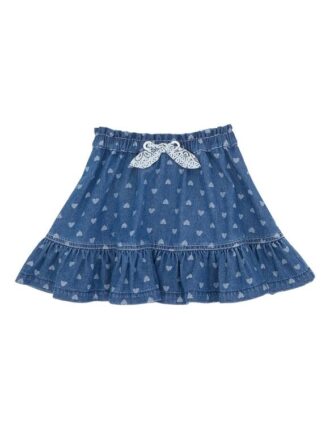 Awaken Kids Denim kjol i Jacquard Blue online