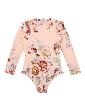 Awaken Kids långärmad 1-delad i Guava Floral Multi online