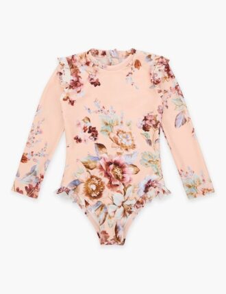 Awaken Kids långärmad 1-delad i Guava Floral Multi online