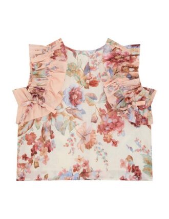 Awaken Kids ärmlös topp i ivory floral multi online