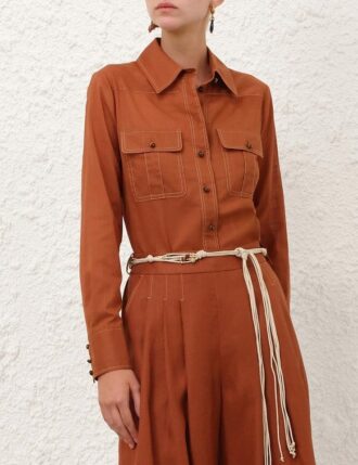 Awaken Utility Shirt Cinnamon Online