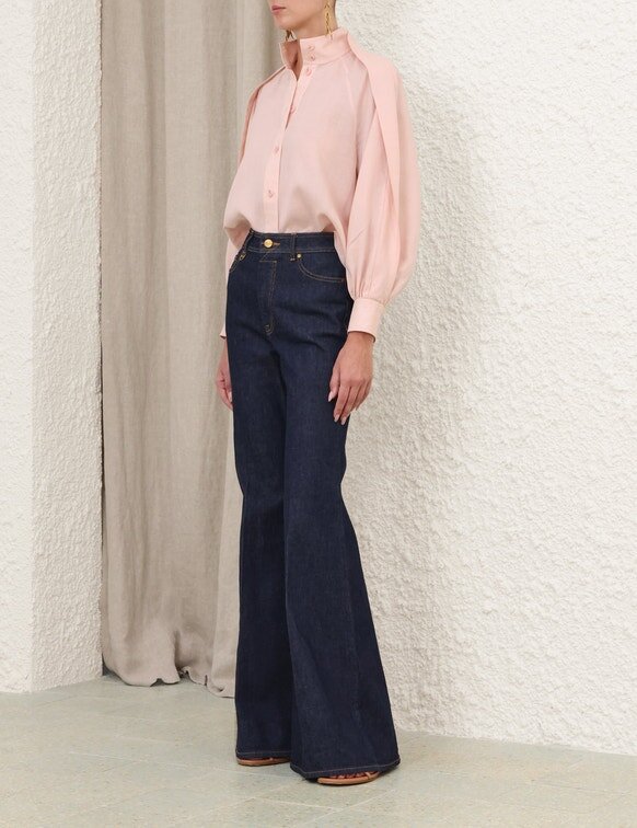 Billow-blus i ljusrosa online Billow-blus i ljusrosa online