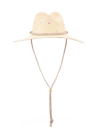 Broderad panamahatt i natur/multi online