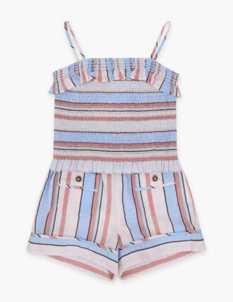 Daylight barn-top med rynkad krage i Multi Stripe online
