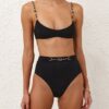 Daylight Chain Scoop-bikini i svart online
