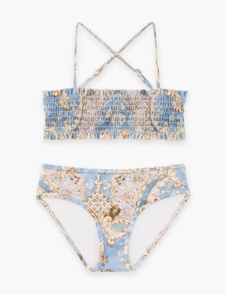 Daylight Kids Shirred Bikini Bandana Floral Denim Online