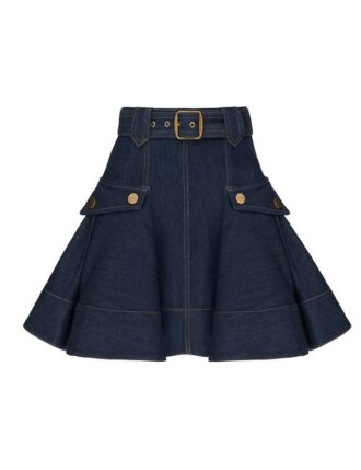 Denim Cargo-minikjol i Harbour Blue Online