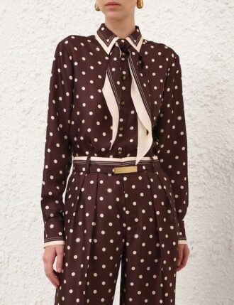 Dot Relaxed Shirt Chocolate Dot Online