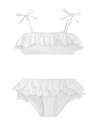 Indra Kids Cut out Bikini Ivory Online