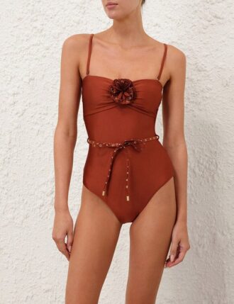 Indra Studded Flower 1Pc Tan Online