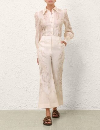 Korta utsvängda byxor i mermaid-toile online