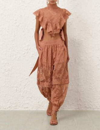 Luna Lace Harem Byxor Peach Online