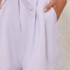 Luna Linen Skräddade Shorts Lilac Online Luna Linen Skräddade Shorts Lilac Online