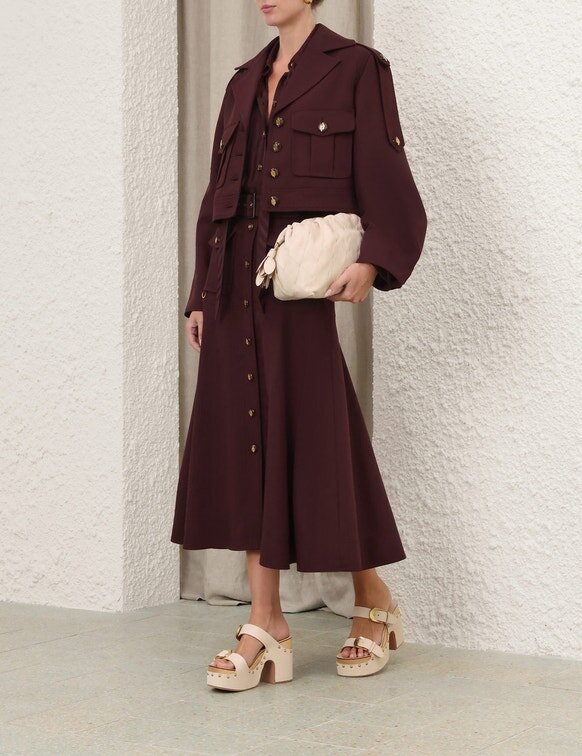 Luna midikjol i ull i mahogny online Luna midikjol i ull i mahogny online