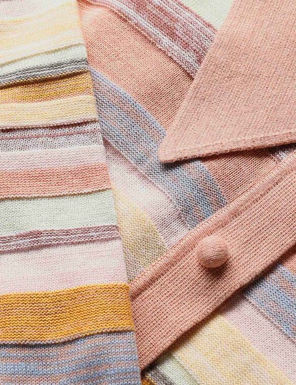 Luna Mouline Polo Midi-klänning i flerfärgade ränder online Luna Mouline Polo Midi-klänning i flerfärgade ränder online