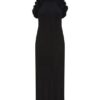 Luna Ruffle Midi Klänning Black Online Luna Ruffle Midi Klänning Black Online