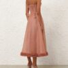 Luna Ruffle Midi-klänning Peony Online Luna Ruffle Midi-klänning Peony Online