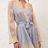 Luna Satin Wrap Top Powder Blue Online Luna Satin Wrap Top Powder Blue Online