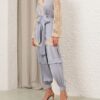 Luna Satin Wrap Top Powder Blue Online Luna Satin Wrap Top Powder Blue Online