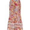 Luna Shirred Flare Byxor Multi Floral Online Luna Shirred Flare Byxor Multi Floral Online