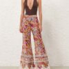 Luna Shirred Flare Byxor Multi Floral Online Luna Shirred Flare Byxor Multi Floral Online