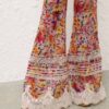 Luna Shirred Flare Byxor Multi Floral Online Luna Shirred Flare Byxor Multi Floral Online