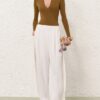 Luna Twill Barrel Byxor White Online Luna Twill Barrel Byxor White Online