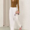 Luna Twill Barrel Byxor White Online Luna Twill Barrel Byxor White Online