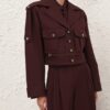 Luna Wool Cargo Jacket Mahogany Online Luna Wool Cargo Jacket Mahogany Online