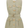 Luna Wool Silk Utility Vest Palm Online Luna Wool Silk Utility Vest Palm Online