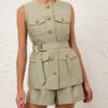 Luna Wool Silk Utility Vest Palm Online Luna Wool Silk Utility Vest Palm Online