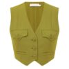 Luna Wool Waistcoat Pistachio Online Luna Wool Waistcoat Pistachio Online