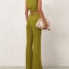 Luna Wool Flare Byxor Pistachio Online Luna Wool Flare Byxor Pistachio Online