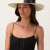 Orchid Boater Natur/Svart Online Orchid Boater Natur/Svart Online