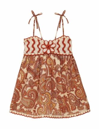 Patience barnklänning Poolside Paisley Mustard Online