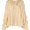 Rebellion Corded Blouse Cream Online Rebellion Corded Blouse Cream Online