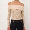 Rebellion draperad bodysuit i färgen Cream online